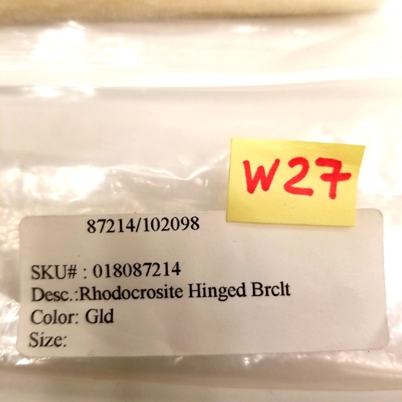 NIB Cold Water Creek Rhodochrosite Gold plated over 925 silver bracelet Chile - Picture 12 of 14